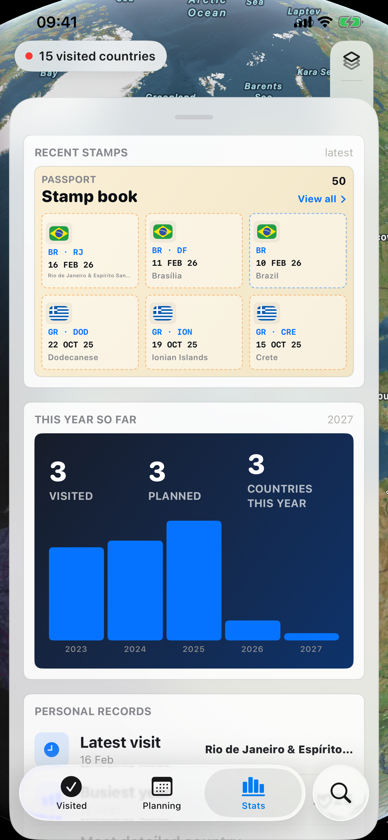 Landfall: Travel Tracker screenshot 4