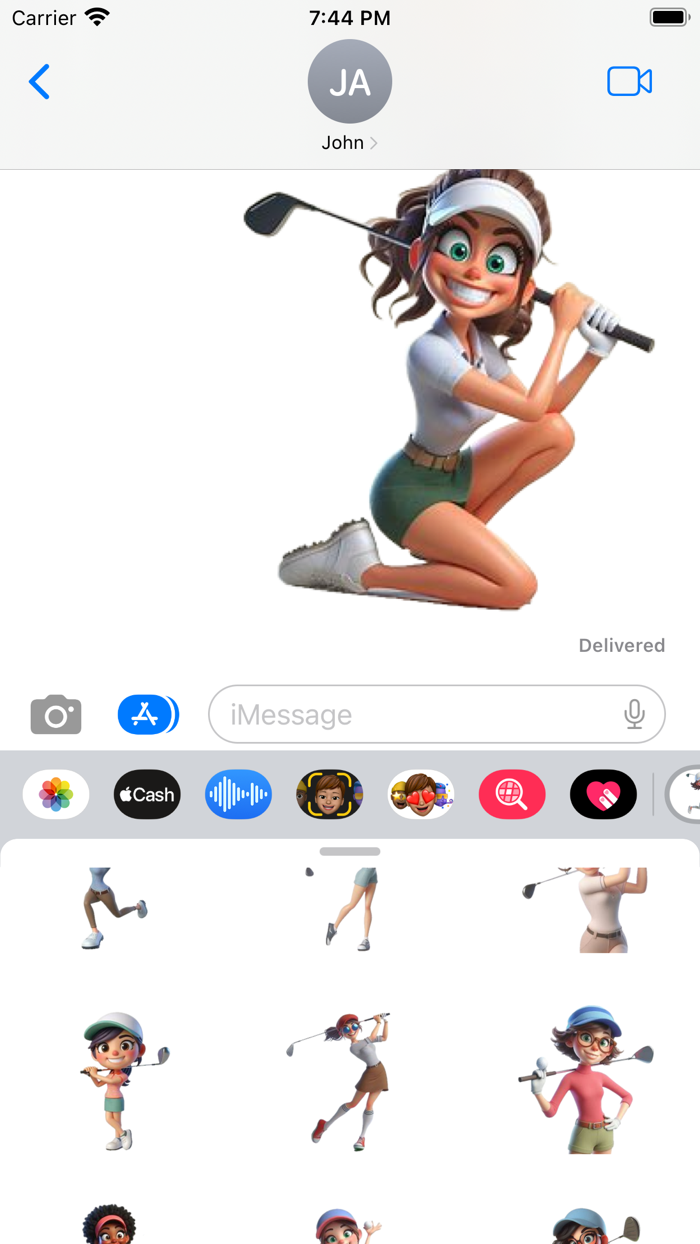 Women Golfer Stickers