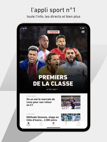 L’ÉQUIPE - actu, score, match iPad screenshot 1