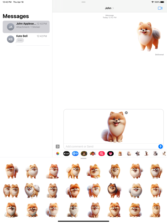 Screenshot #5 pour Happy Pomeranian Stickers