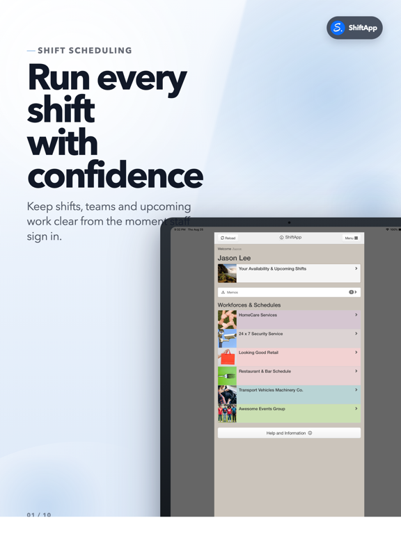 ShiftApp - Employee Scheduling iPad screenshot