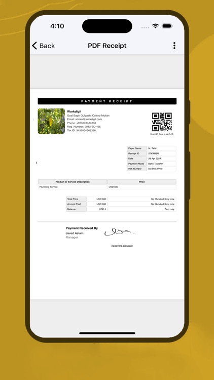 Receipt Maker:Sign Send, Print screenshot-3