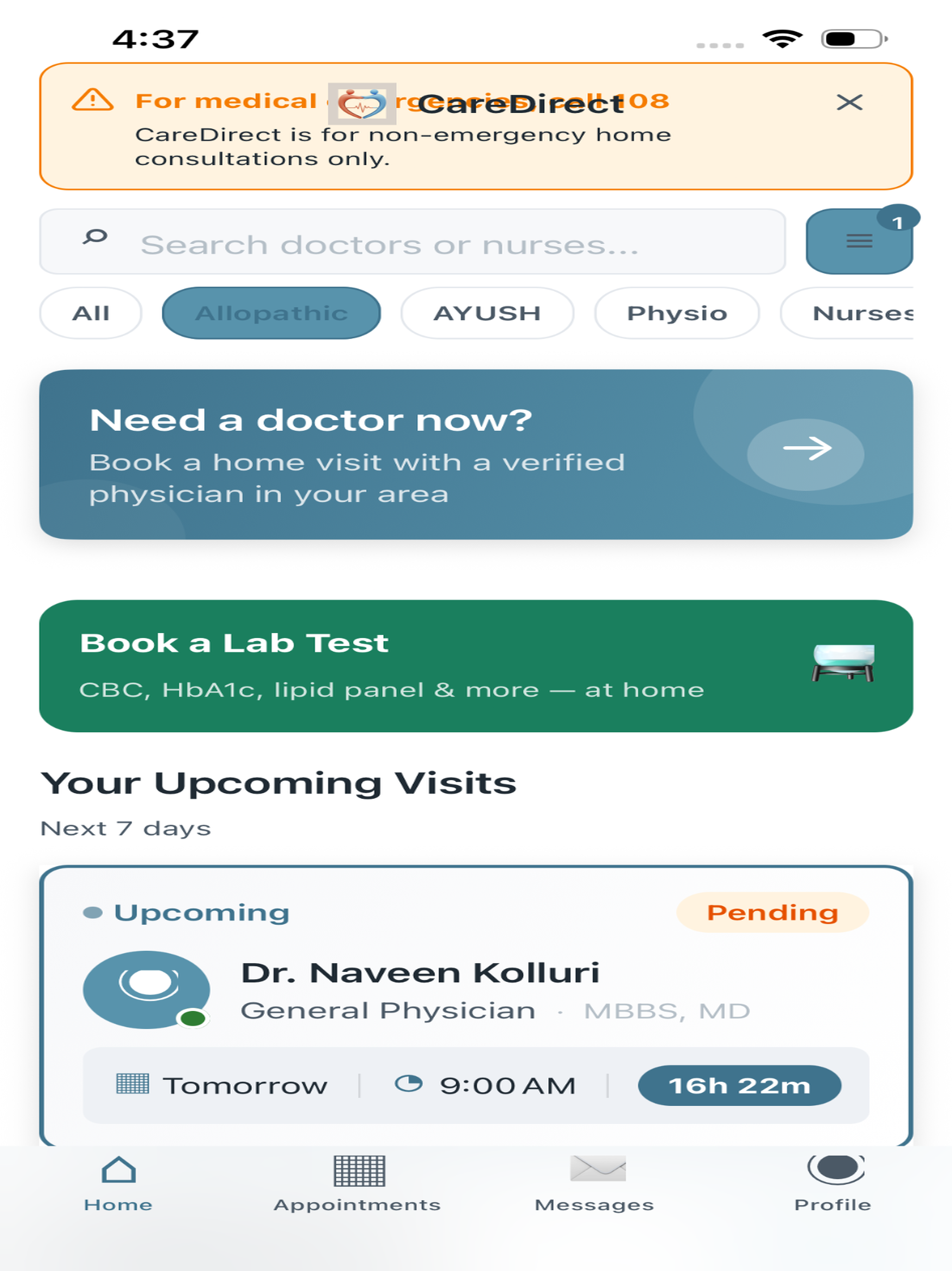 CareDirect - Doctor at Home screenshot 9