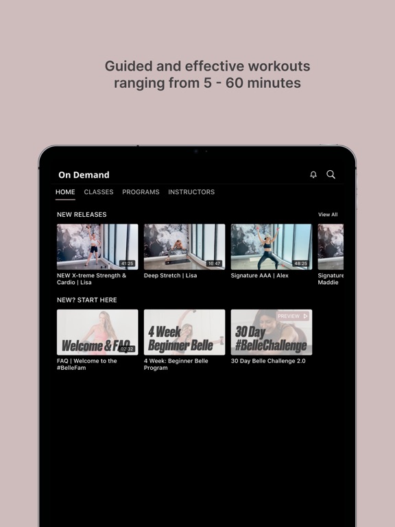Barre Belle Online iPad screenshot 2 - Health & Fitness app