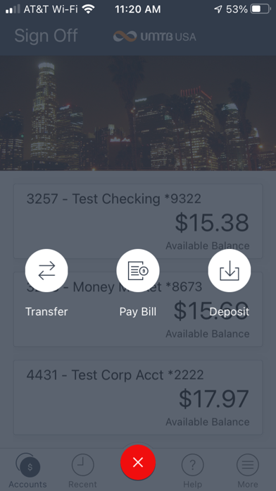 UMTB USA Mobile Banking Screenshot