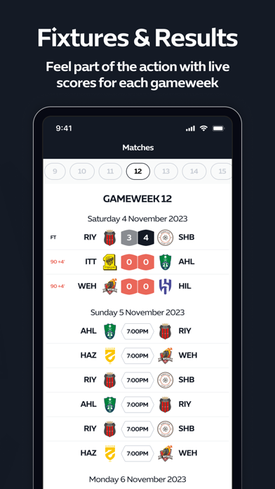 Saudi Pro League: Official App Screenshot