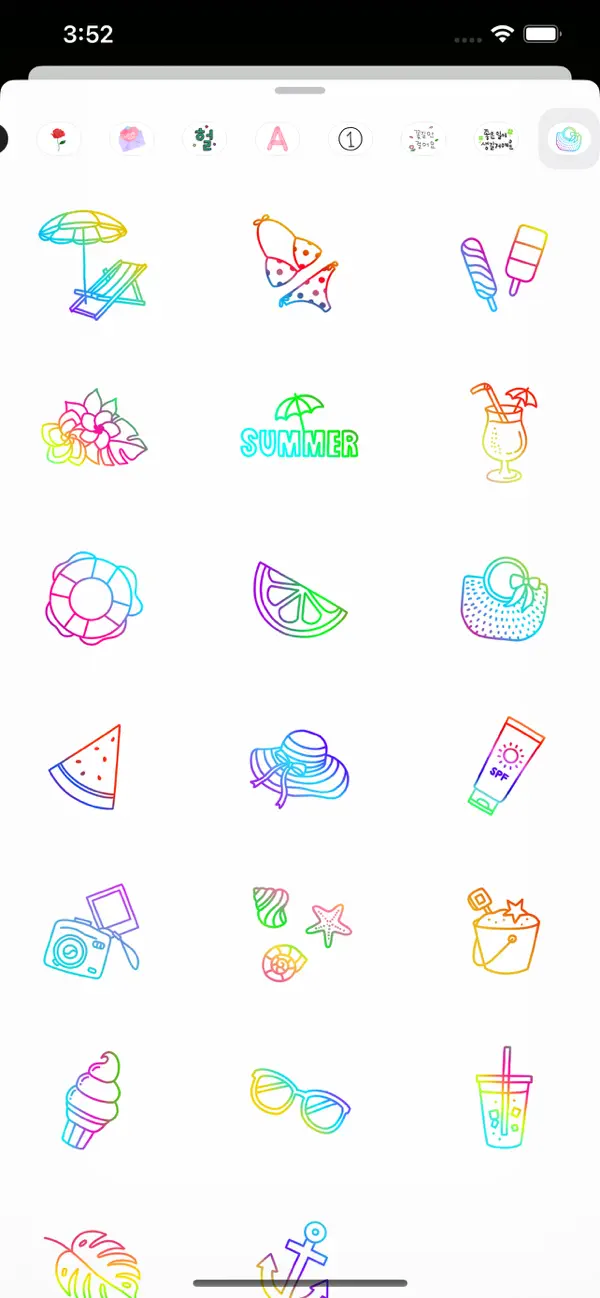 Screenshot #3 pour Colorful Summer Sticker