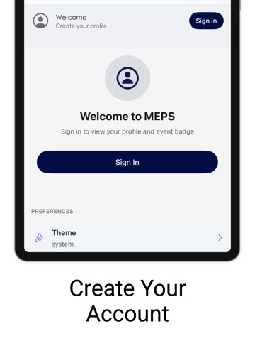MEPS Forum iPad screenshot