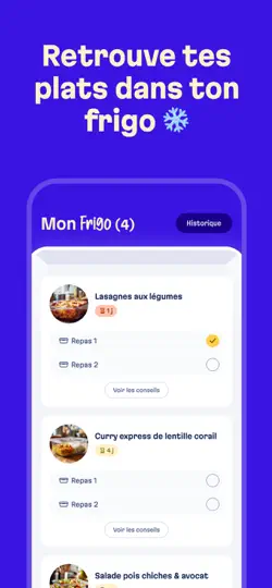 Capture d'écran de Basta Batchcooking sur iPhone 5