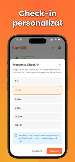 Captura de pantalla de SuntOK en iPhone 3
