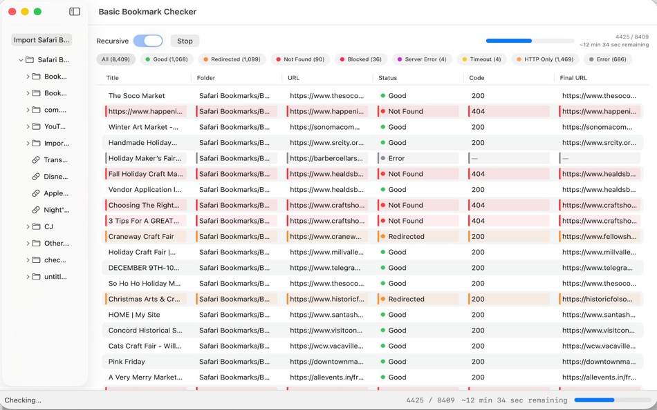 #2. Basic Bookmark Checker (macOS) di: Donald Laird
