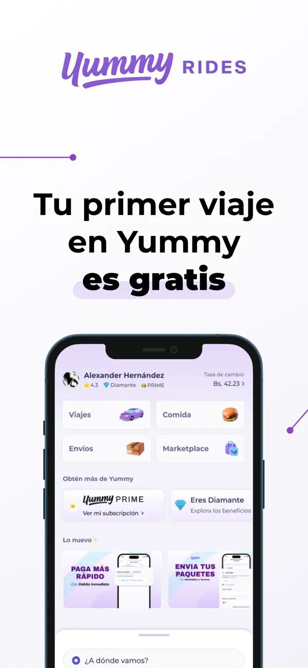 Screenshot #1 pour Yummy Rides - Viaja y Conduce
