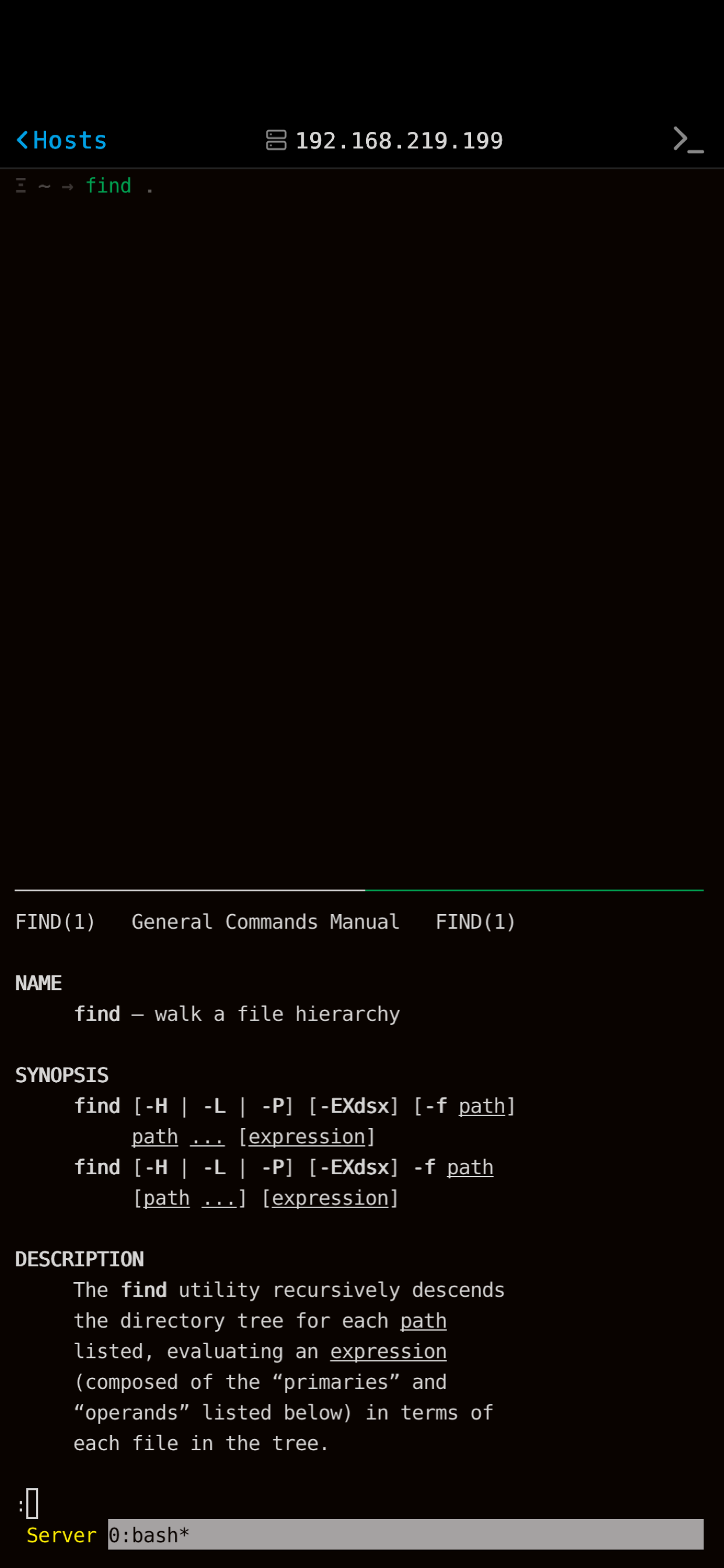 Moshell screenshot 3