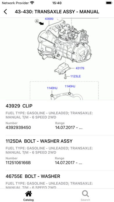 Car parts for Hyundai (EPC) Screenshot