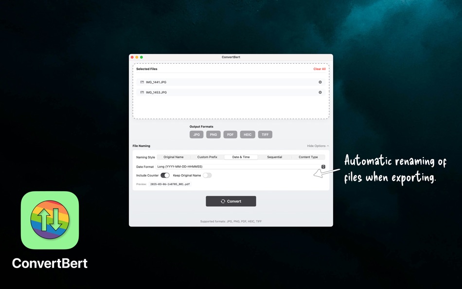 #2. ConvertBert (macOS) 由: Daniel Leinerud
