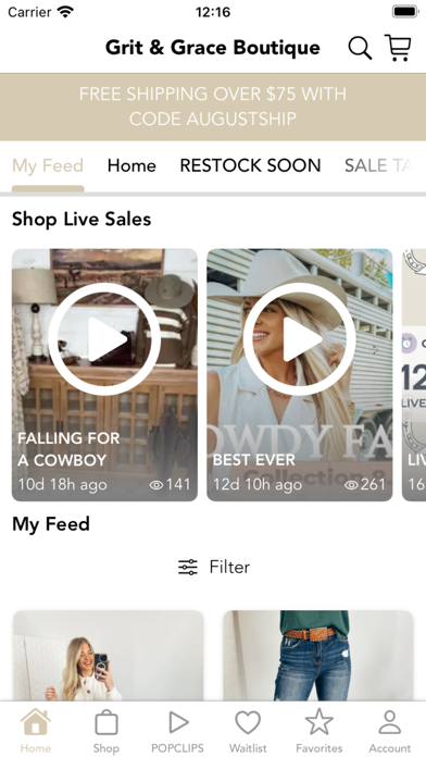 Grit & Grace Boutique Screenshot
