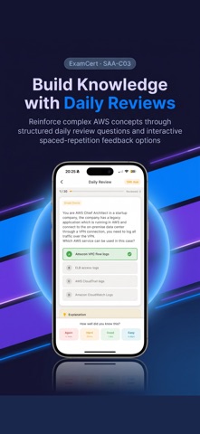 AWS SAA-C03 2026 ® ExamCert iPhone screenshot
