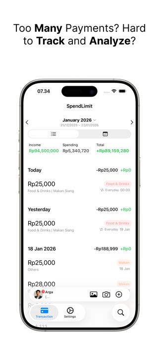 SpendLimit – Expense Tracker Screenshot 1 of 7