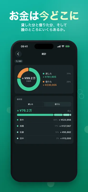DebtMe: 貸し借り・借金管理・利息計算 screenshot 2 of 10