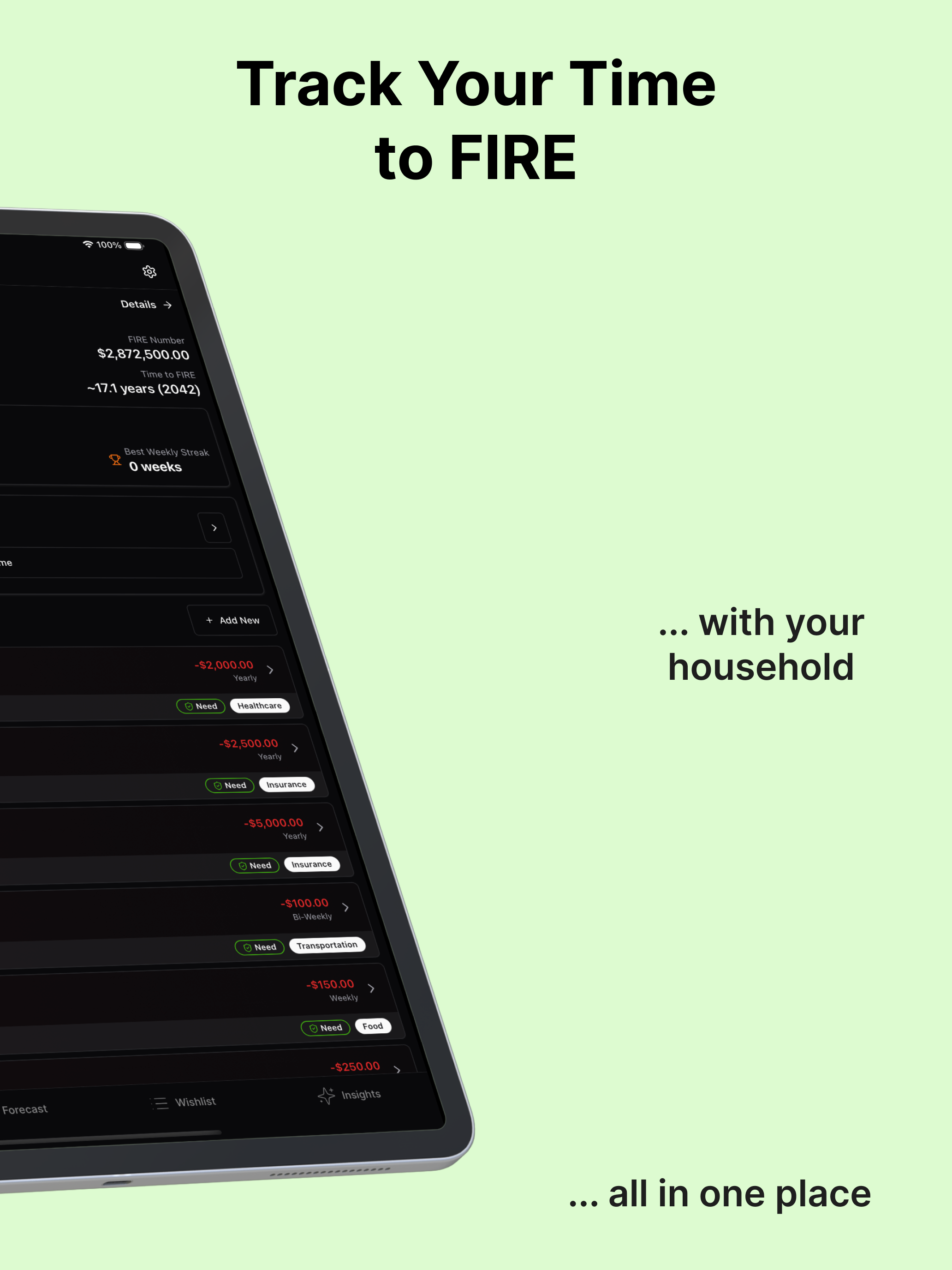 Recompass · FIRE Budgeting