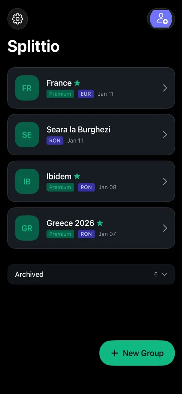 #1. Splittio (iOS) Ved: Andrei Zaharia