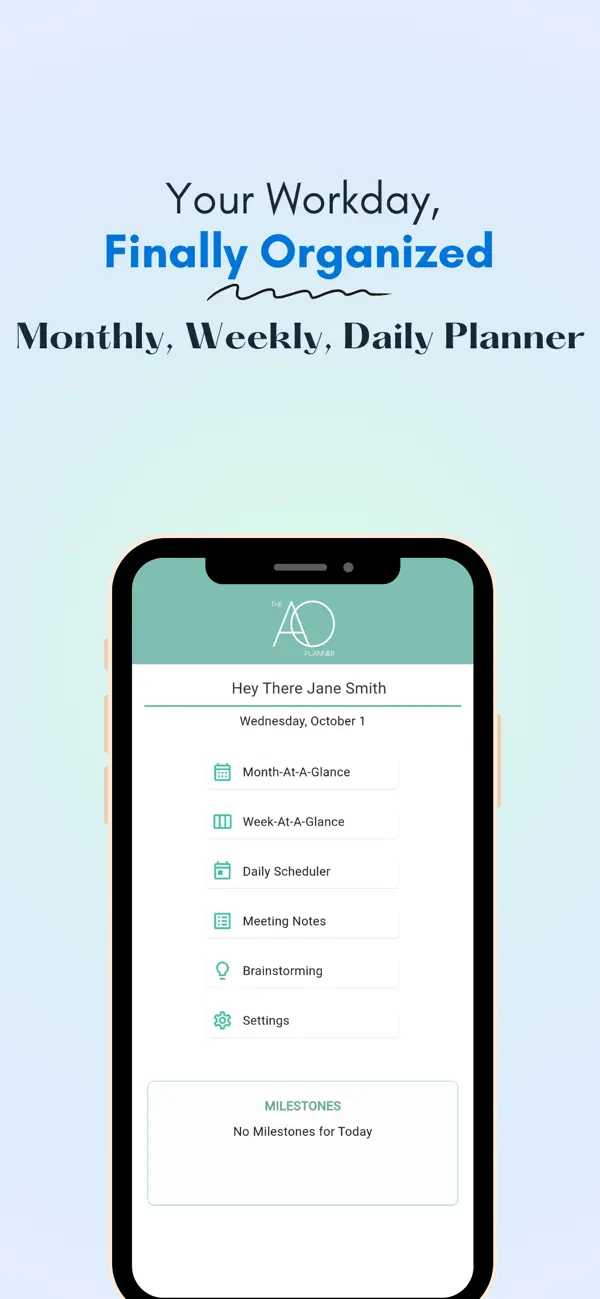 The AO Planner App Screenshot 2