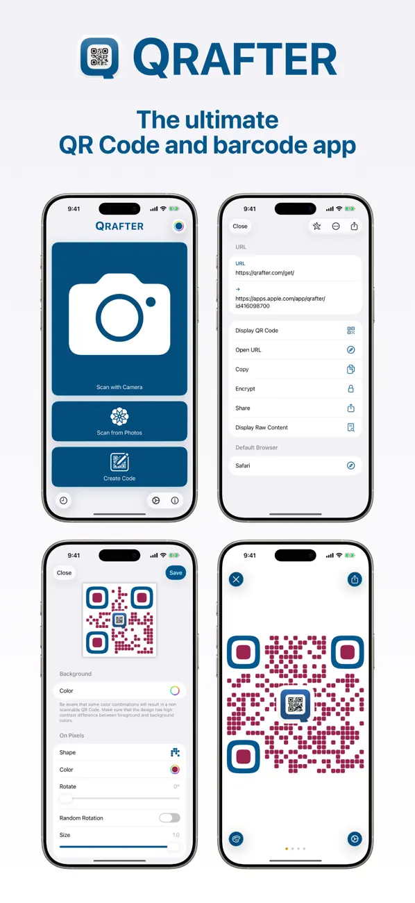 #1. Qrafter Pro: QR Code Reader (iOS) 由: Kerem Erkan