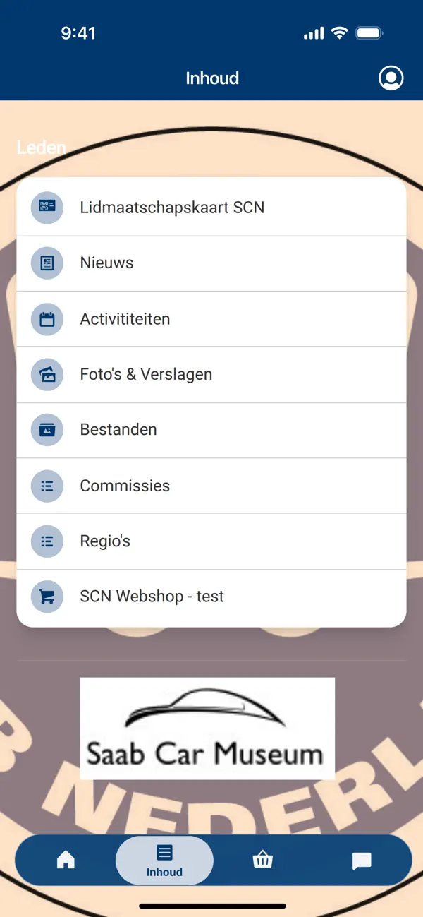 Screenshot #1 pour Saab Club Nederland