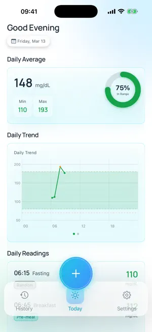 DiaNotes: Glucose Tracker screenshot 1