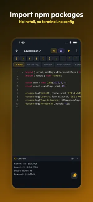 JavaScript Editor: JS IDE screenshot 3
