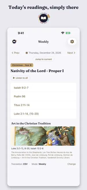 Revised Common Lectionary screenshot 1
