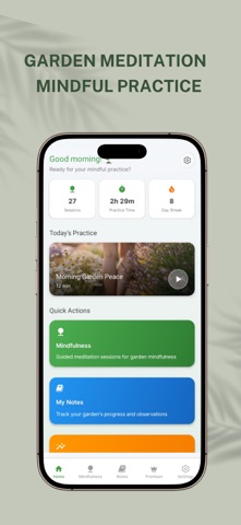 Garden Meditation & Wellness iPhone screenshot