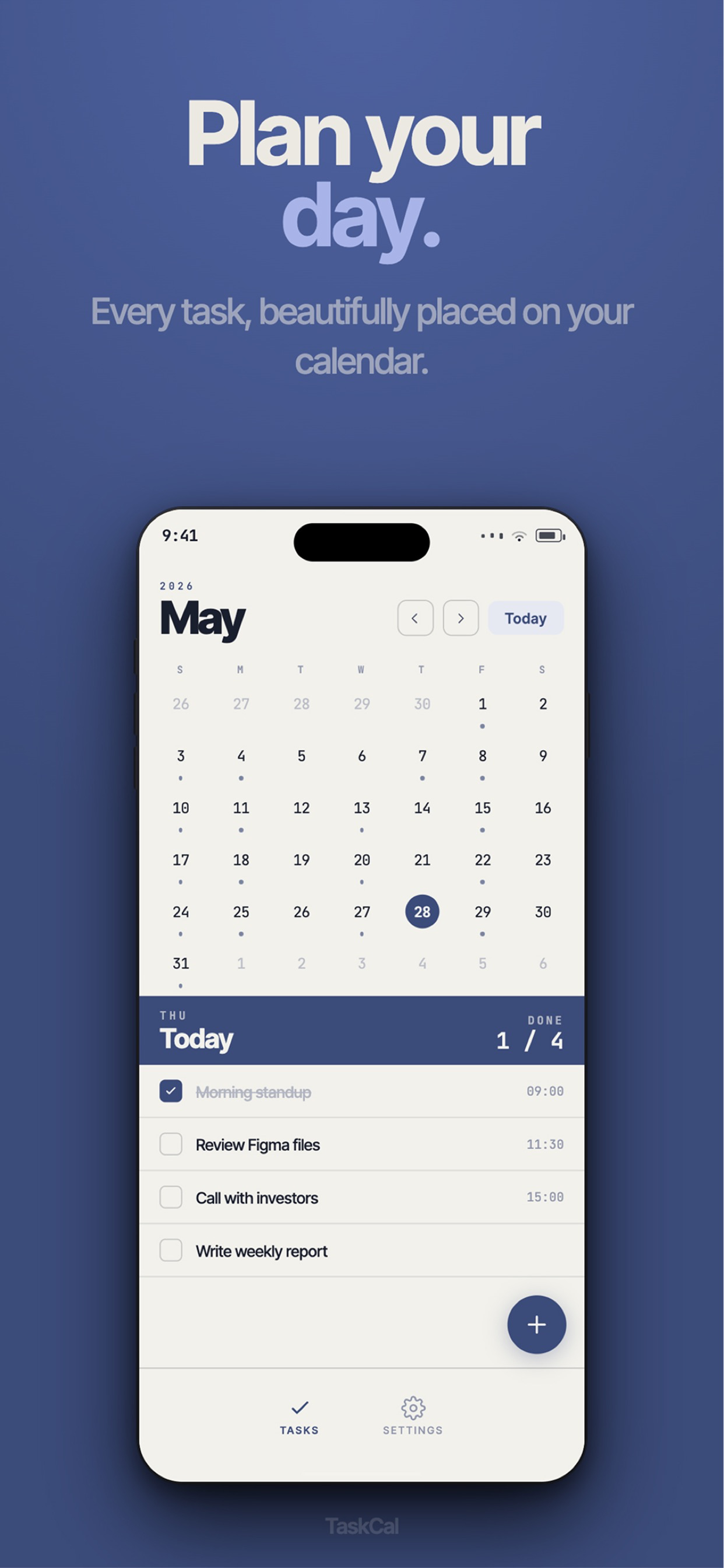 TaskCal: Task Manager