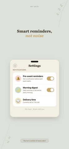 My Days: Calendar screenshot
