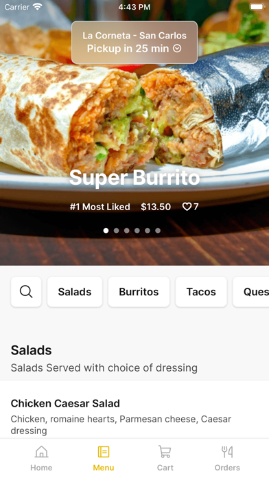 La Corneta Taqueria iPhone screenshot 2 - Food & Drink app