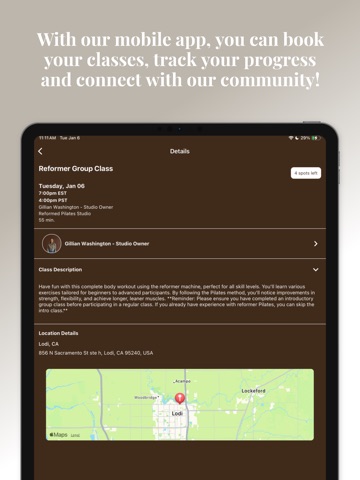 Reformed Pilates Studio LLC iPad screenshot