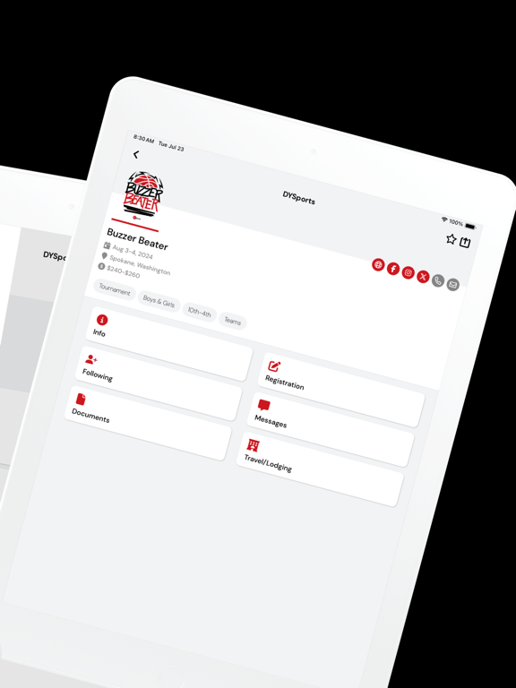 DYSports iPad screenshot 2 - Sports app