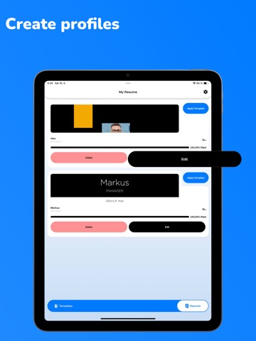 CV Builder: Make Resume iPad screenshot