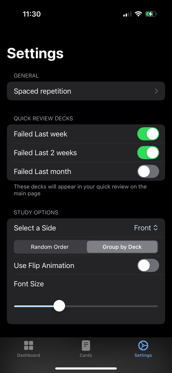 Flashback - flashcard app
