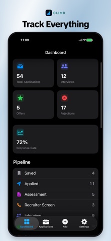 Climb - Job Search Tracker Screenshot 2 of 5