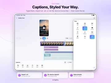 ClipPro: Video & Photo Editor iPad screenshot