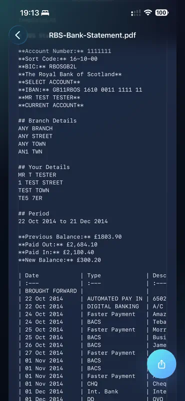 PDF Bank Statement Converter screenshot 7 of 8