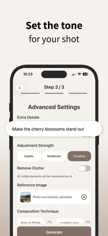 PostFrame: AI Photo Guide iPhone screenshot