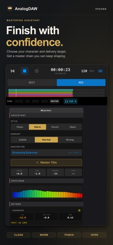 AnalogDAW: Multitrack Studio のスクリーンショット