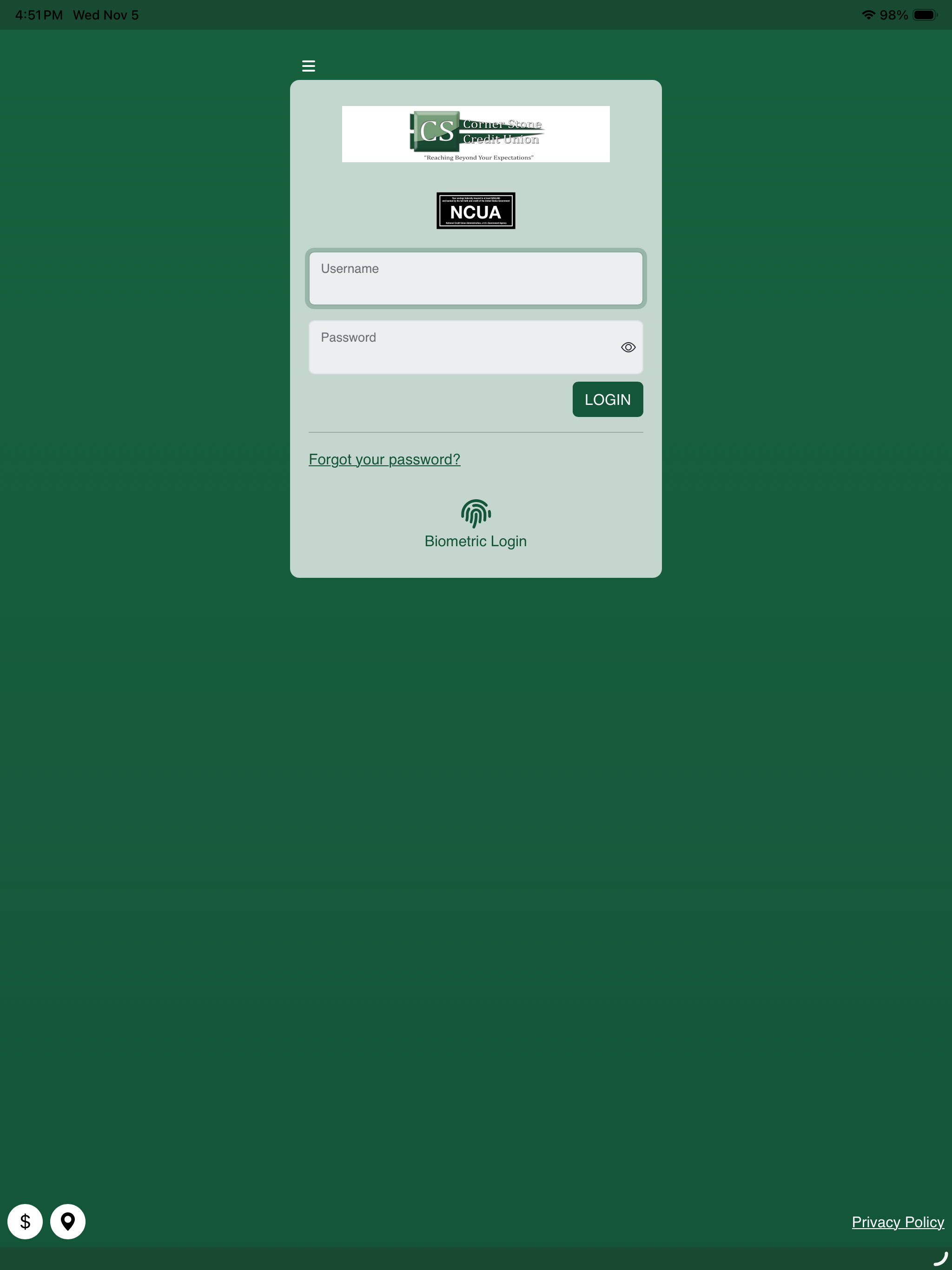 Corner Stone Mobile Banking screenshot 4