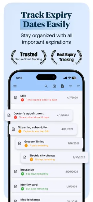 ExpiNotif: Expiration dates screenshot 1