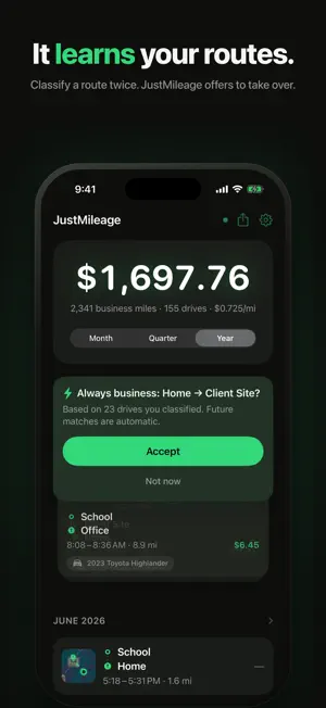 JustMileage: Mileage Tracker screenshot 4