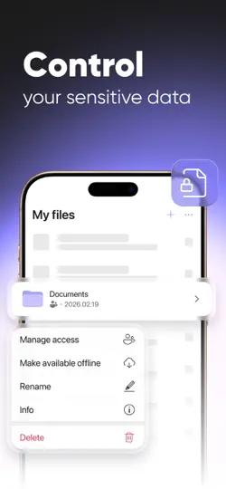 Screenshot von NordLocker: Private Cloud auf dem iPhone 6