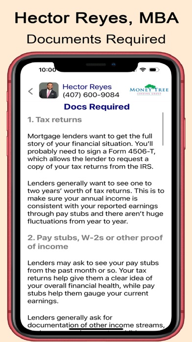 Hector Reyes, MBA Screenshot