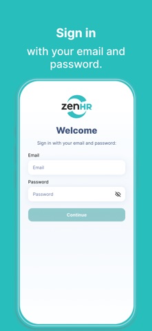 ZenHR Clock iPhone screenshot